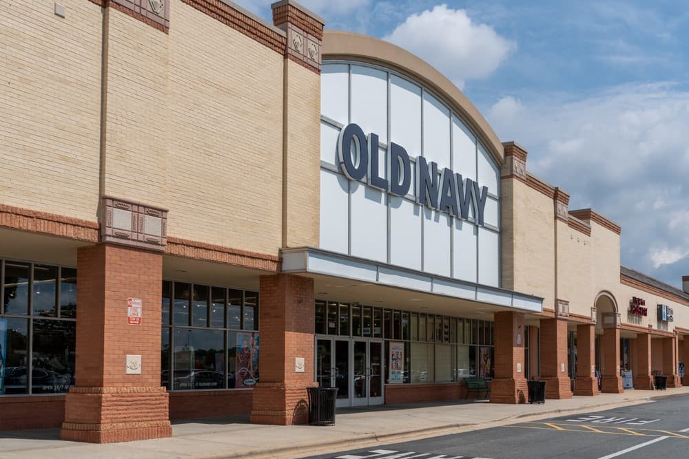 Old Navy storefront in shopping center
