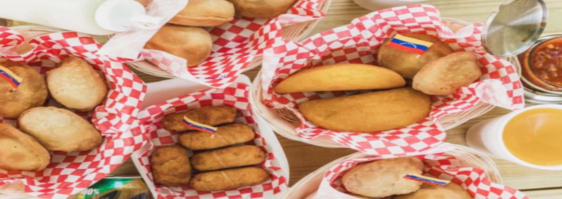 Basket of fried empanadas/pastelitos