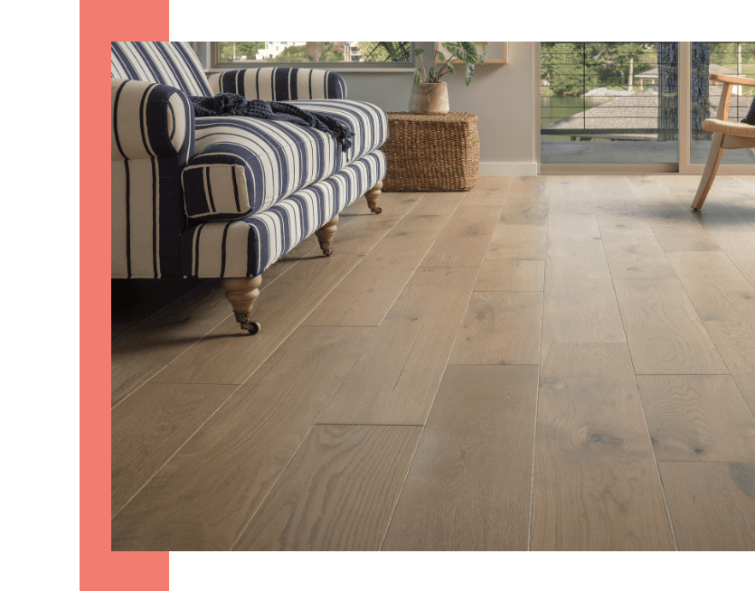Wood flooring installation in residential space