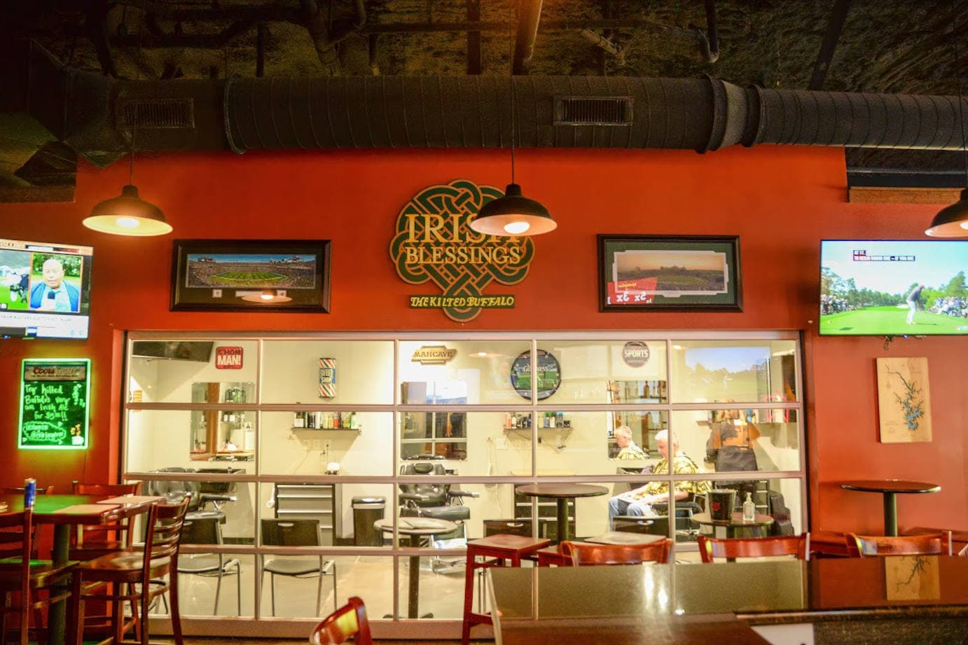 Interior bar and kitchen counter area