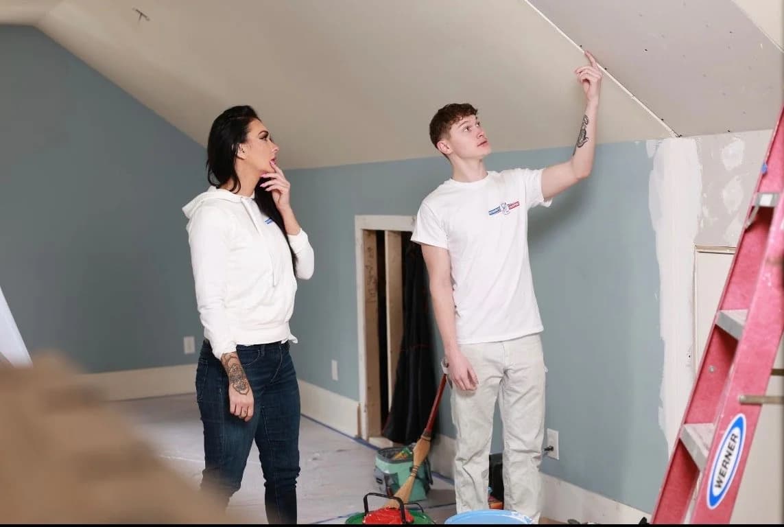 Interior painting work in progress