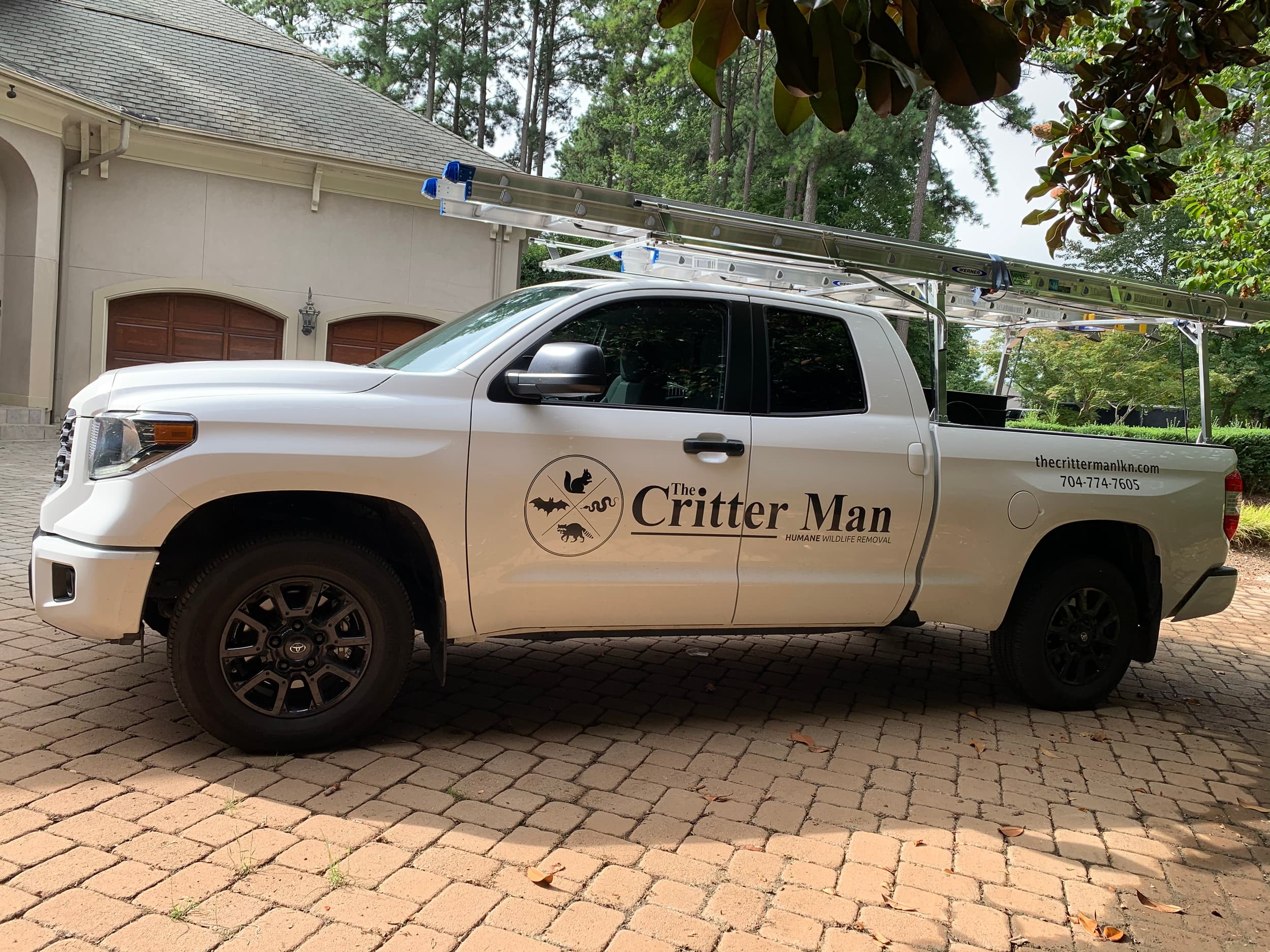 Service truck with company branding and logo