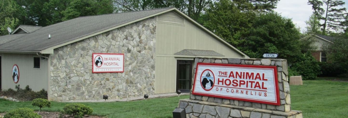 Animal Hospital building exterior with signage