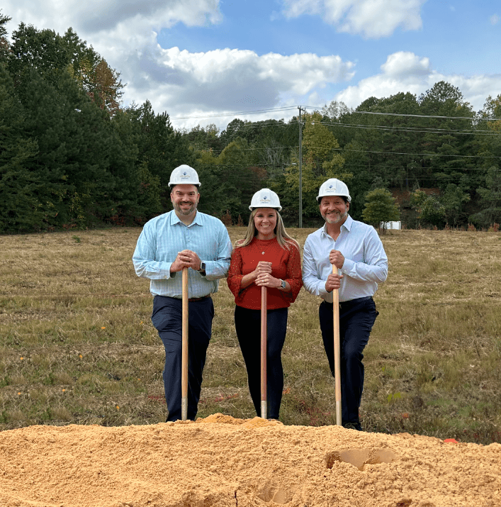 Groundbreaking ceremony at business location