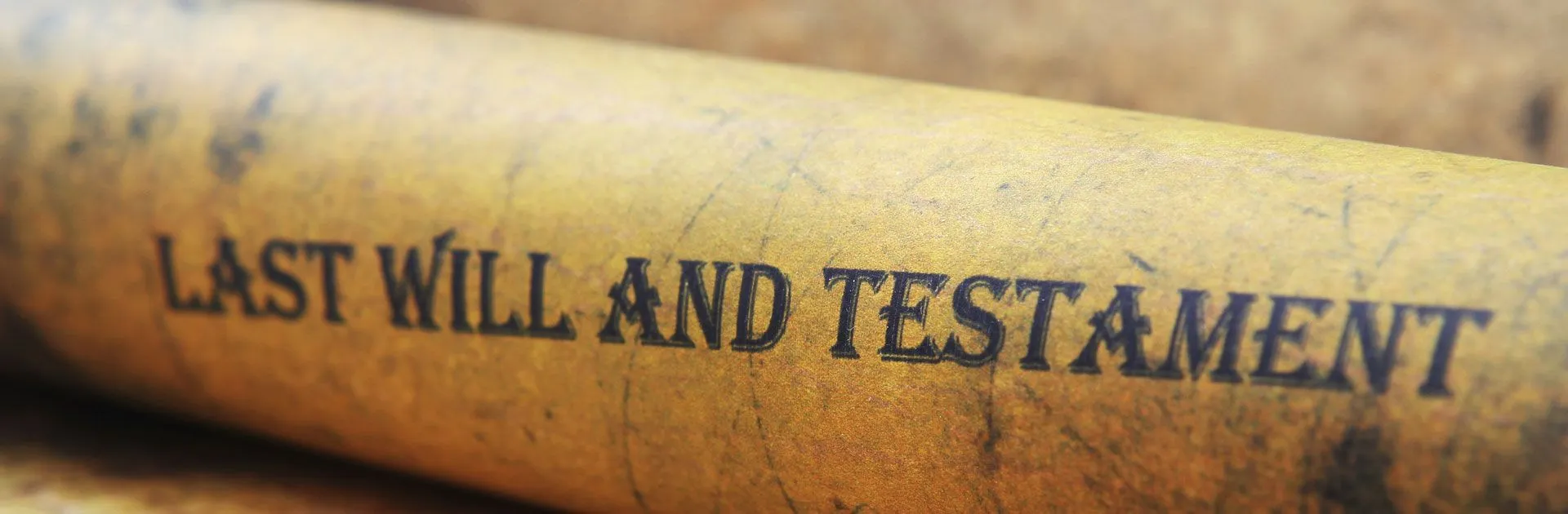Last Will and Testament document close-up