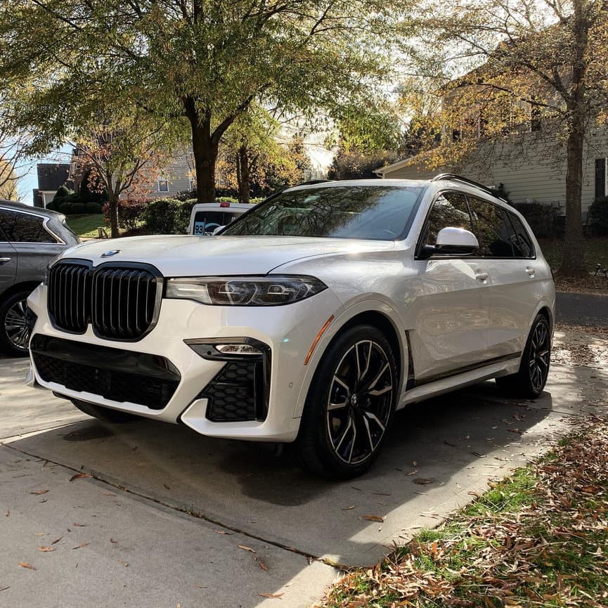 White BMW X7 vehicle detailing work example