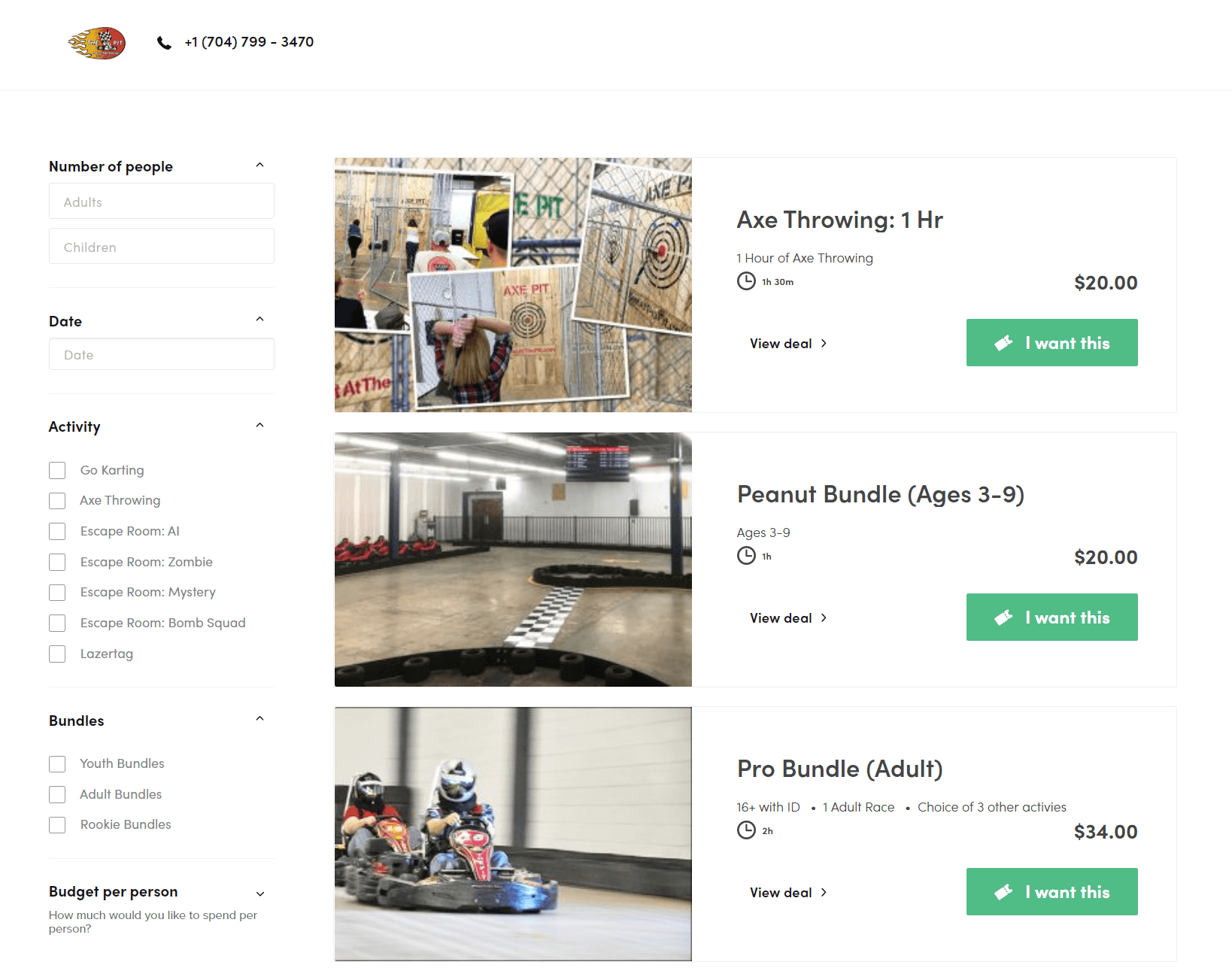 Axe throwing pit with targets and safety netting