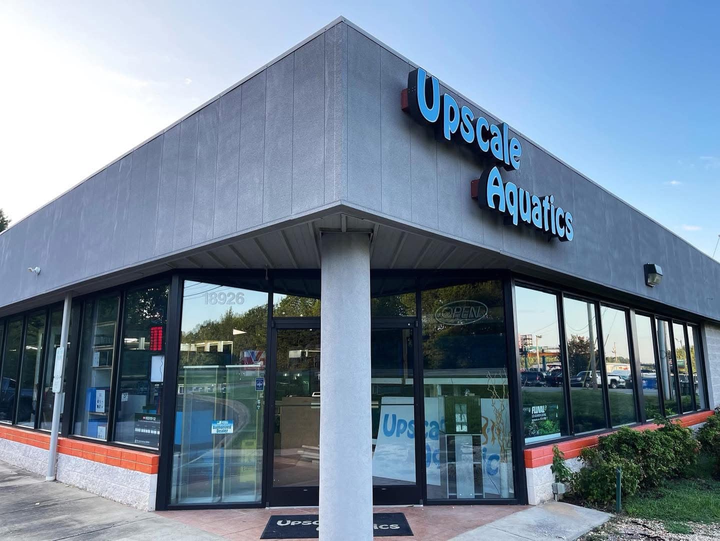 Upscale Aquatics storefront exterior and signage