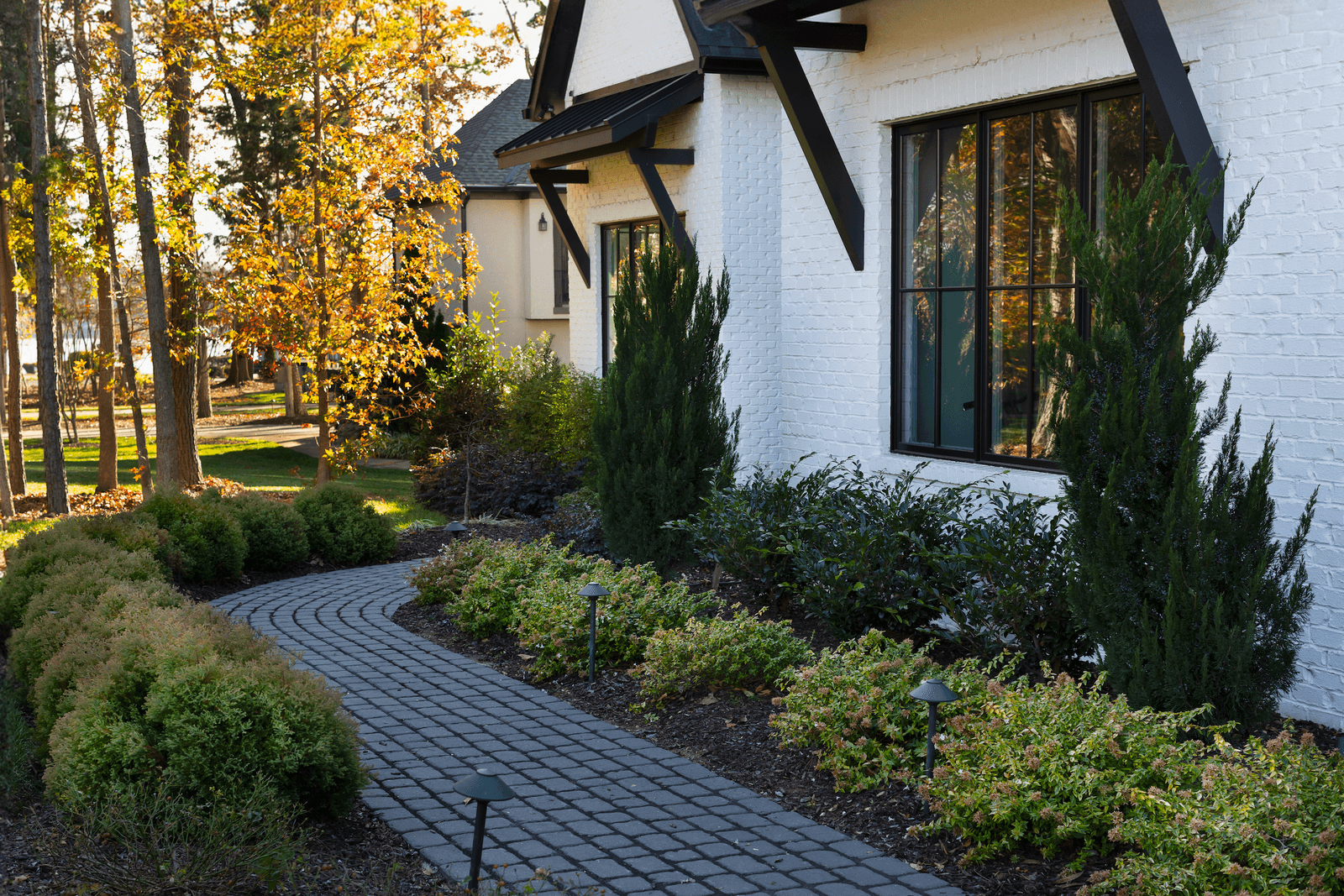Modern home with professional landscape design