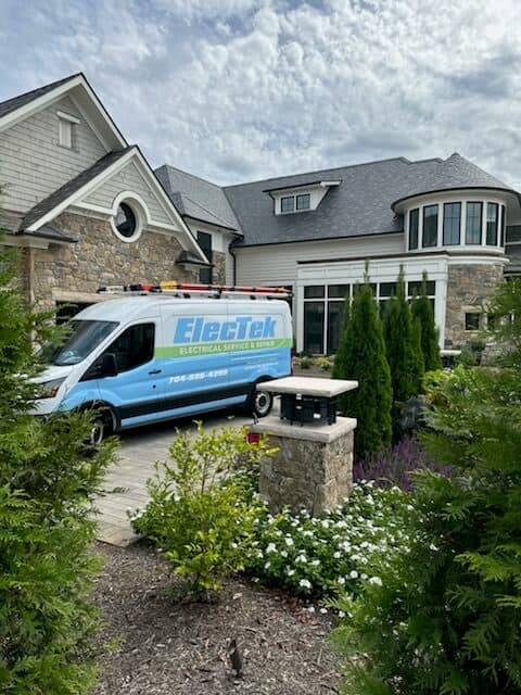ElecTek service van at residential home
