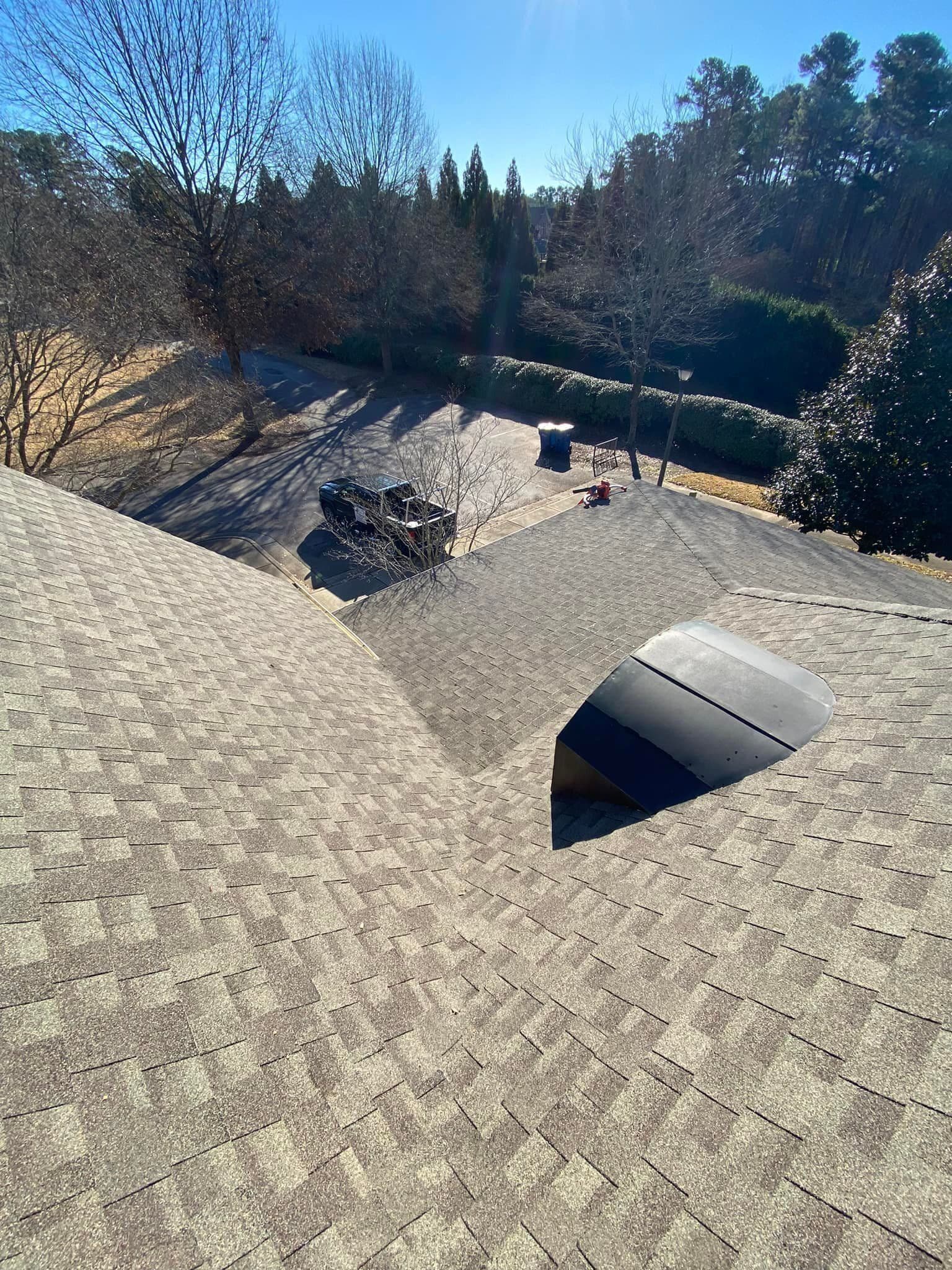 Pressure washing roof damage repair work