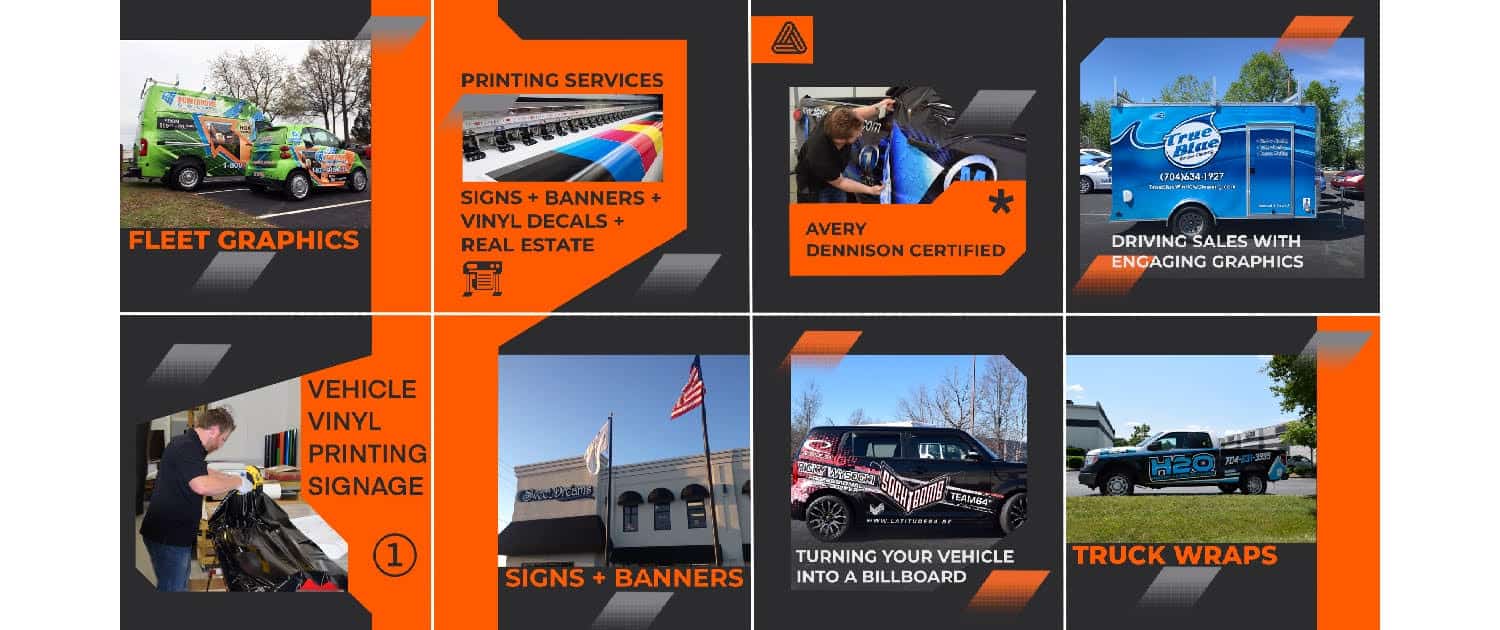 Fleet graphics vehicle wrap examples